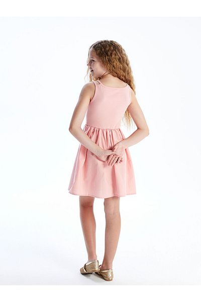 LC Waikiki Παιδικό φόρεμα LCW Kids U Neck για κορίτσια