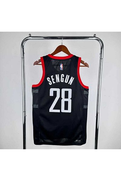 After Party Houston Rockets 2025 Alperen Şengün Basketball Jersey (Black) Vs Sports Singlet