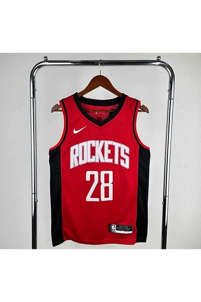 After Party H.O.U.S.T.O.N Rockets 2025 Alperen Şengün Basketball Jersey (Red) Vs Sports Singlet