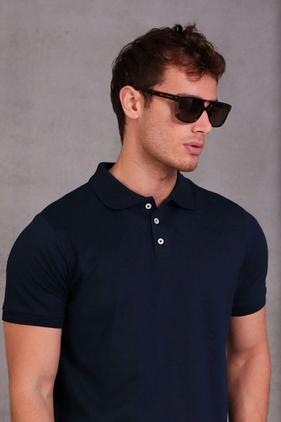 İpeksi Men's Slim Fit Cotton Soft Texture Breathable Fabric Collar T-Shirt