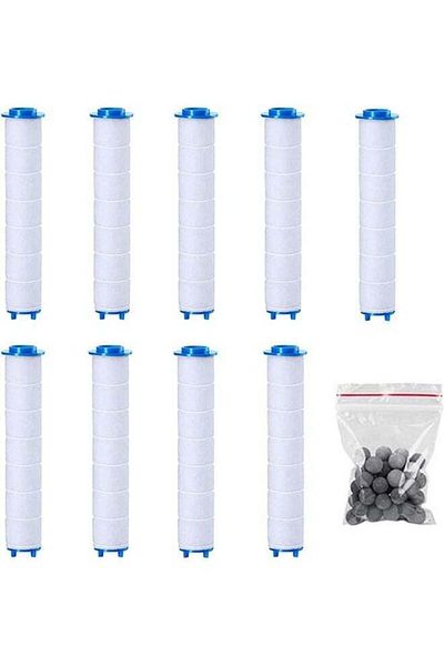 COOYA Negative Ion Stone Beads and Pp Cotton Filters for Filtering Hand-held Shower Heads for Replacement