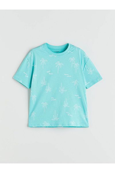 LC Waikiki Lcw Kids Printed Boys T-Shirts and Shorts 2-Piece