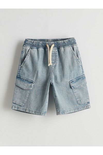 LC Waikiki Lcw Kids Buy Elastic Waist Boys Jean Cargo Shorts