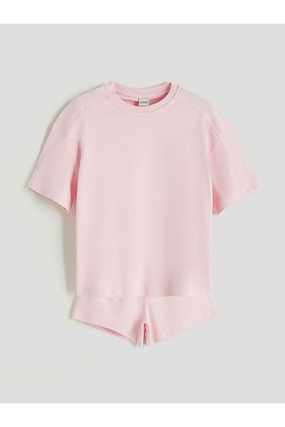 LC Waikiki Lcw Kids Crew Neck Girls T-Shirt and Shorts