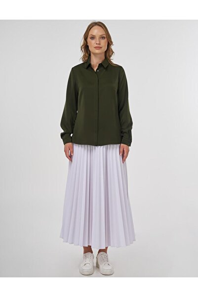 Kayra Basic Bluz Haki
