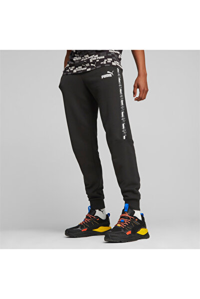 Puma Mens ESS TAPE CAMO Sweatpants - Black