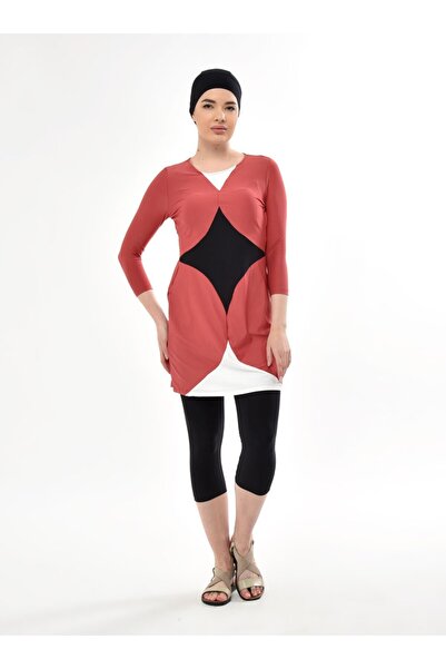 Ranuna Half Closed Swimsuit - Tile - Ranuna