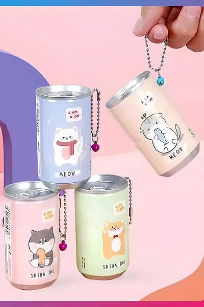 Wolawood Cute Coke Can Shaped Sweet, Cute Wet Wipes Keychain Travel Bag Ornament Mini Pocket Tissue