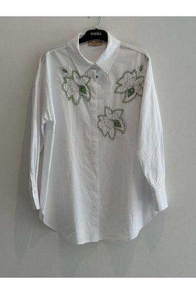 Kayra Cotton Tunic with Embroidery Detail