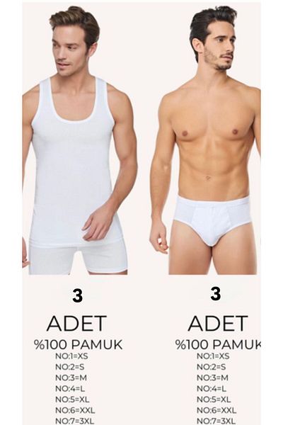 MOJADON Men's White 6 Pack Cotton Combed Cotton Undershirt - Underpants