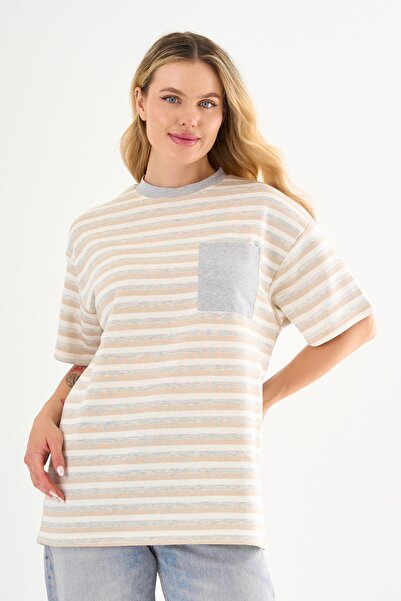 ALEXANDERGARDI Tricou cu dungi cu buzunar