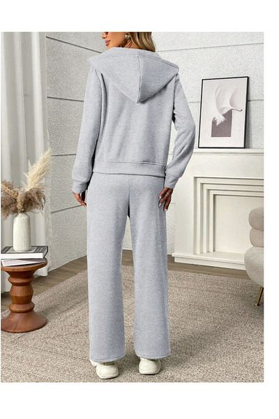 CANDERO Pantaloni de sport pentru femei, gri, largi, supradimensionați, de calitate, cu croiala largi, flexibili, confortabili, din țesătură YUS