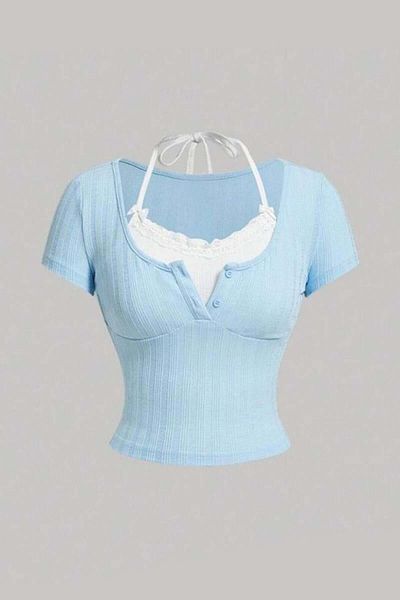 Köstebek White Tie Collar Buttoned Blouse
