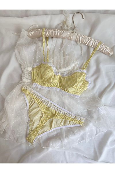 EDLİNGERİE Aurora Yellow Bralette Set