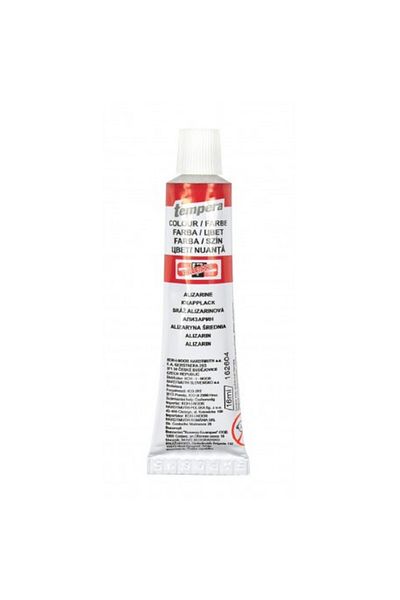 OEM Koh‑i‑Noor Red Tempera Paint, 16 ml Tube, Water‑Soluble, High‑Opacity