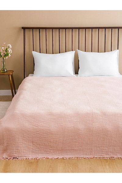 LC Waikiki Pink Double Cotton Bedspread