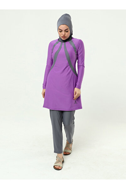 Ranuna Lycra Hijab Swimsuit - Lilac - Ranuna
