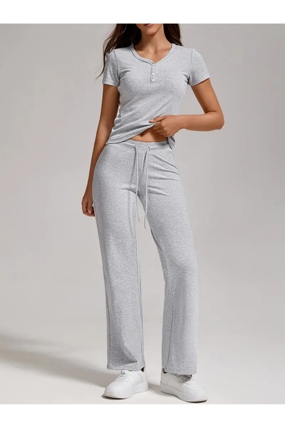 CANDERO Γυναικείο γκρι φαρδύ μπατάλ μεγάλου μεγέθους αθλητικά ρούχα ποιότητας...