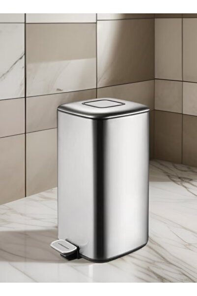 EKO Regent 20l Pedal Bin – Brushed Stainless Steel, Soft-close, Fingerprint-resistant Trash Can