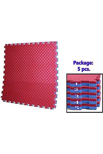 Skyland SKY LAND 5 Pcs. High Density Eva Interlocking Foam Mat - Red/Blue, L 104.5 X W 104.5 X H 2.5 cm