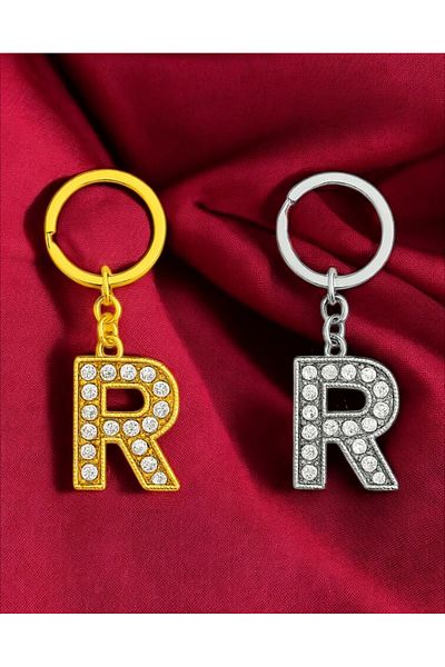 Handley سلسلة مفاتيح بحرف 'R' متلألئة - لمسة فاخرة وذات معنى