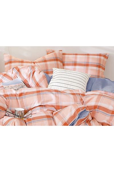 CHIRASO CHIRASO Linen, 100% Cotton, ELASTIC Sheet 180x200 cm, Duvet Sheet 200x230 cm, 2 Pillowcases