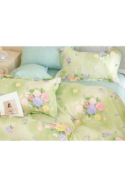 CHIRASO CHIRASO Linen, 100% Cotton, ELASTIC Sheet 180x200 cm, Duvet Sheet 200x230 cm, 2 Pillowcases