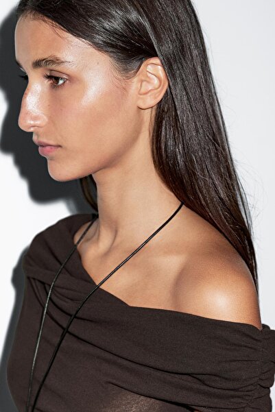 Massimo Dutti Asimetrik yaka %100 pamuklu top