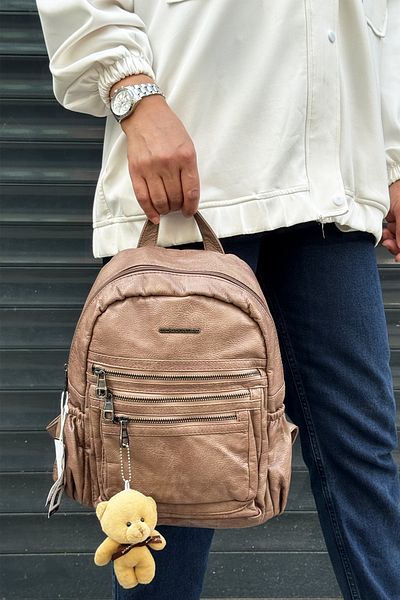 Just Polo Imported Washable Leather Backpack and School Bag