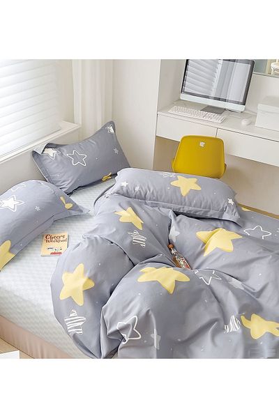 CHIRASO CHIRASO Linen, 100% Cotton, ELASTIC Sheet 180x200 cm, Duvet Sheet 200x230 cm, 2 Pillowcases