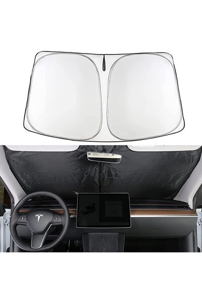Yuwell YU WELL Car Sunshade for Windshield UV Rays Block Sun Heat Protection for Cars 140 * 63CM (Circle)