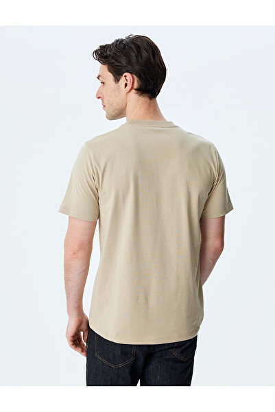 Koton Baskılı Basic Kısa Kollu Bisiklet Yaka Slim Fit Tişört