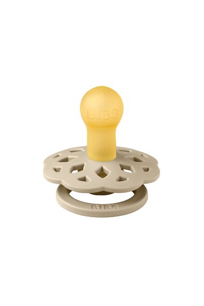 Bibs - Boheme Latex Pacifier, Round Nipple, 0 Months -vanilla