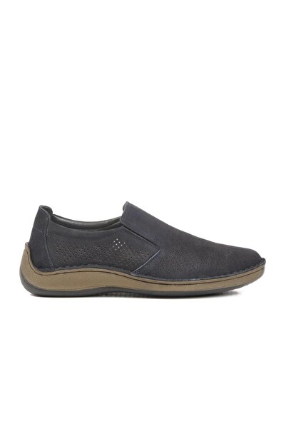 WALKWAY 4Y0216-106 M Navy Blue Nubuck Γνήσιο δέρμα Ανδρικά παπούτσια casual