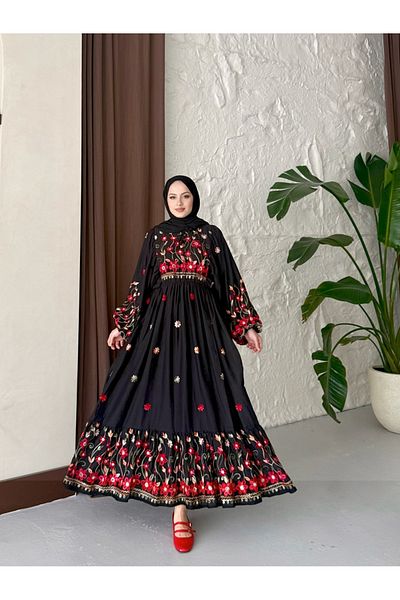 MERETTO By Akıl Rochie Ivana Broderie din țesătură de bumbac