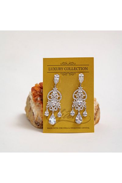CHARM "Imperial Grace" earrings with zirconia and Swarovski crystals - Charm