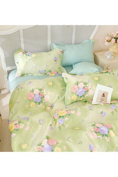 CHIRASO CHIRASO Linen, 100% Cotton, ELASTIC Sheet 180x200 cm, Duvet Sheet 200x230 cm, 2 Pillowcases
