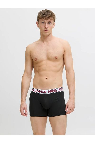 Jack & Jones J&J JACCOLTON Ανδρικό πακέτο μπόξερ 3 τεμαχίων με πολύχρωμο λογότυπο Navy Blue Grey Black
