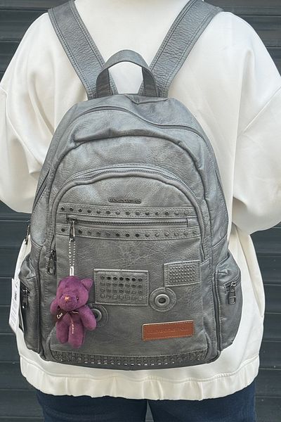 Just Polo Imported Washable Leather Backpack and School Bag