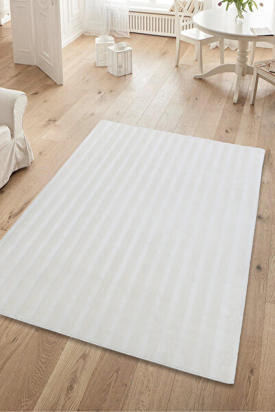 Giza Home Krem Yumuşak Bubble Peluş Halı Yolluk – Kaymaz Tabanlı, Yıkanabilir...