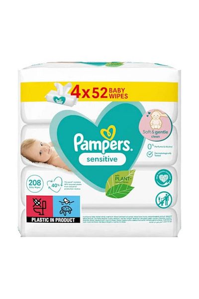 Pampers Wet Wipes 4x52, 208 pcs