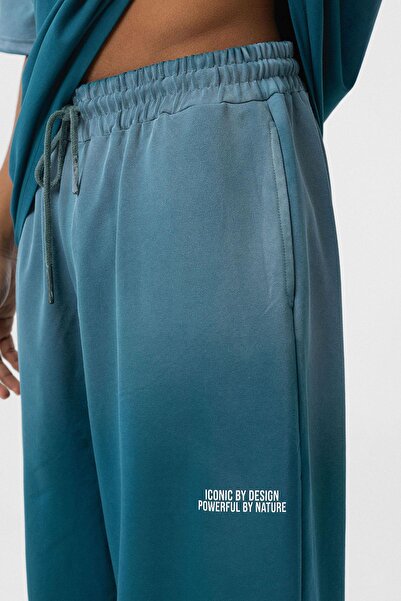 VAMOSCLO Πλενόμενο oversized με τύπωμα Σετ αθλητικής φόρμας Petrol