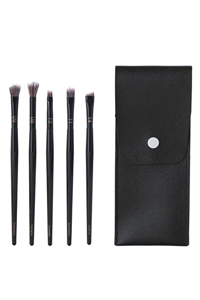 Miniso Black Gold Serisi Çantalı Göz Makyaj Fırçası Seti 6 Parça