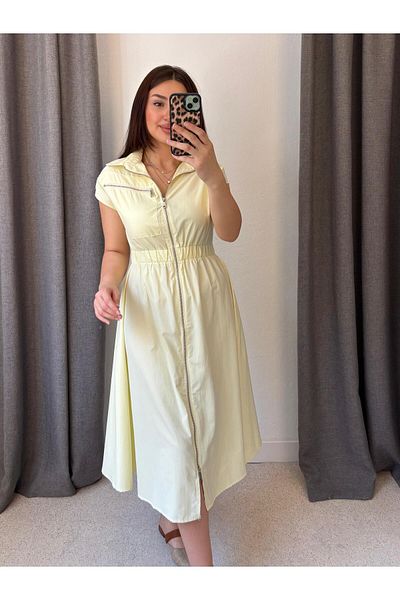 ROSSA Zippered Shirt Dress