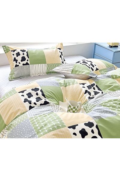 CHIRASO CHIRASO Linen, 100% Cotton, ELASTIC Sheet 180x200 cm, Duvet Sheet 200x230 cm, 2 Pillowcases