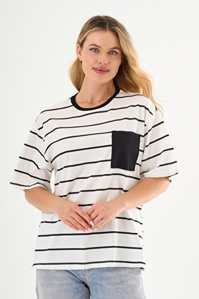 ALEXANDERGARDI Ριγέ μπλουζάκι με λεπτομέρεια τσέπης