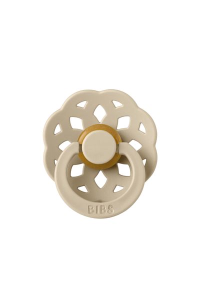 Bibs - Boheme Latex Pacifier, Round Nipple, 0 Months -vanilla