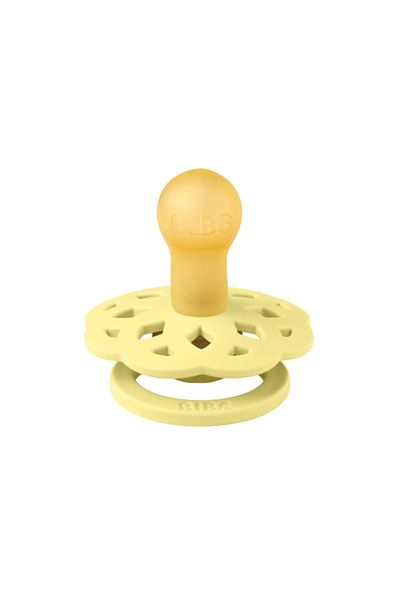 Bibs - Boheme Latex Pacifier, Round Nipple, 0 Months -sunshine
