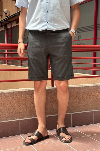 inpool Men'S, Pocket Detail, Plaid Pattern, Old Money Culture Shorts-Bermuda 247