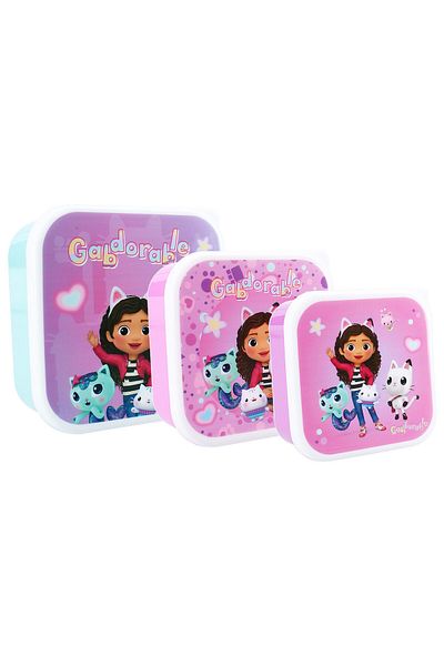 Gabby's Dollhouse Set 3 cutii sandwich din plastic, fara BPA, 12x12x6 cm, multicolor, Fresh Bites, Gabby's Dollhouse